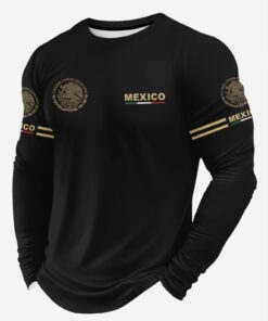 Playera México Negra Manga Larga – Diseño Nacional | $199 MXN