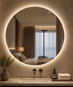 Espejo Redondo LED 45 cm con Luz Táctil Regulable – 3 Tonos de Luz | $249 MXN